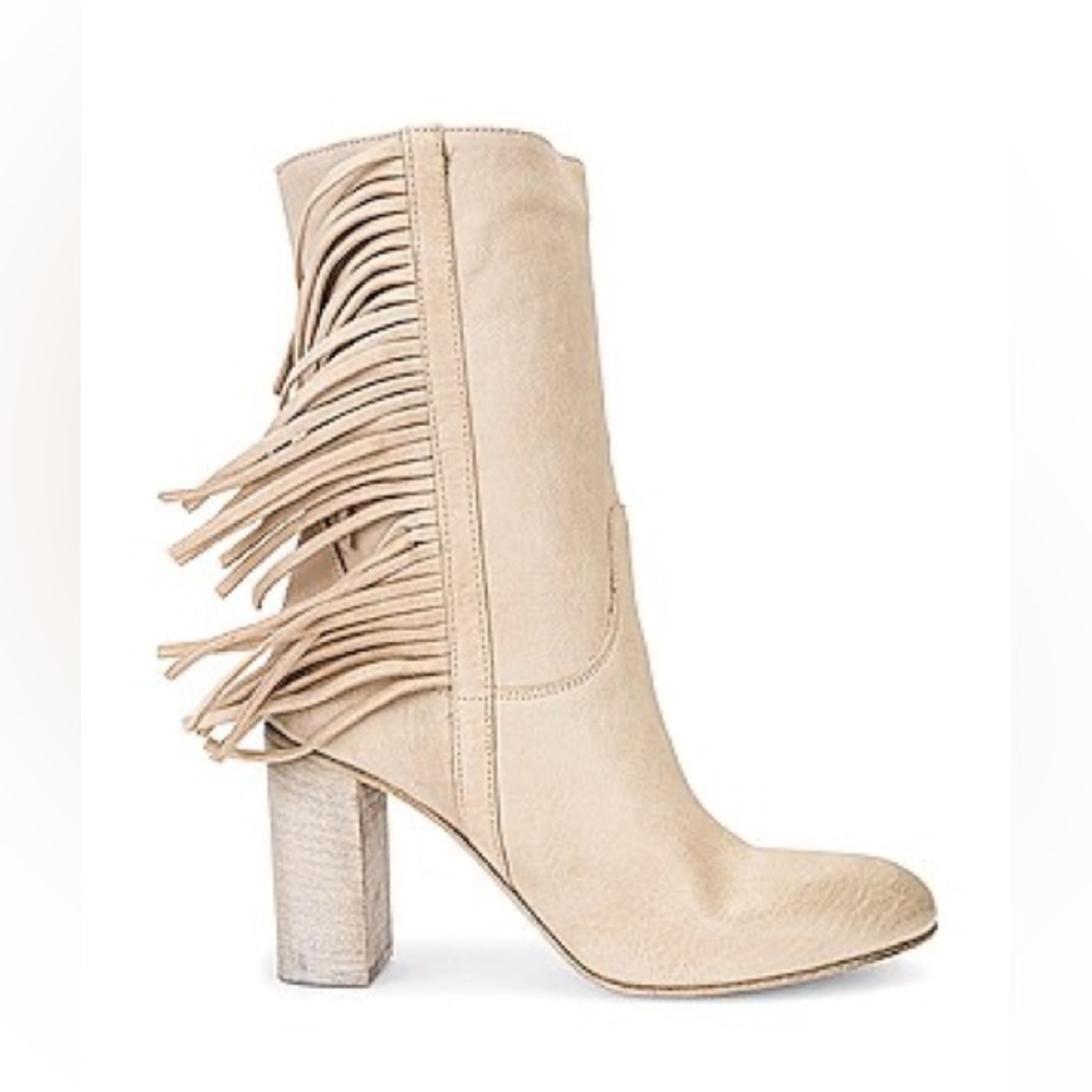 NEW UNWORN FREE PEOPLE WILD ROSE BONE LEATHER SLOUCH BOOT, SIZE 40